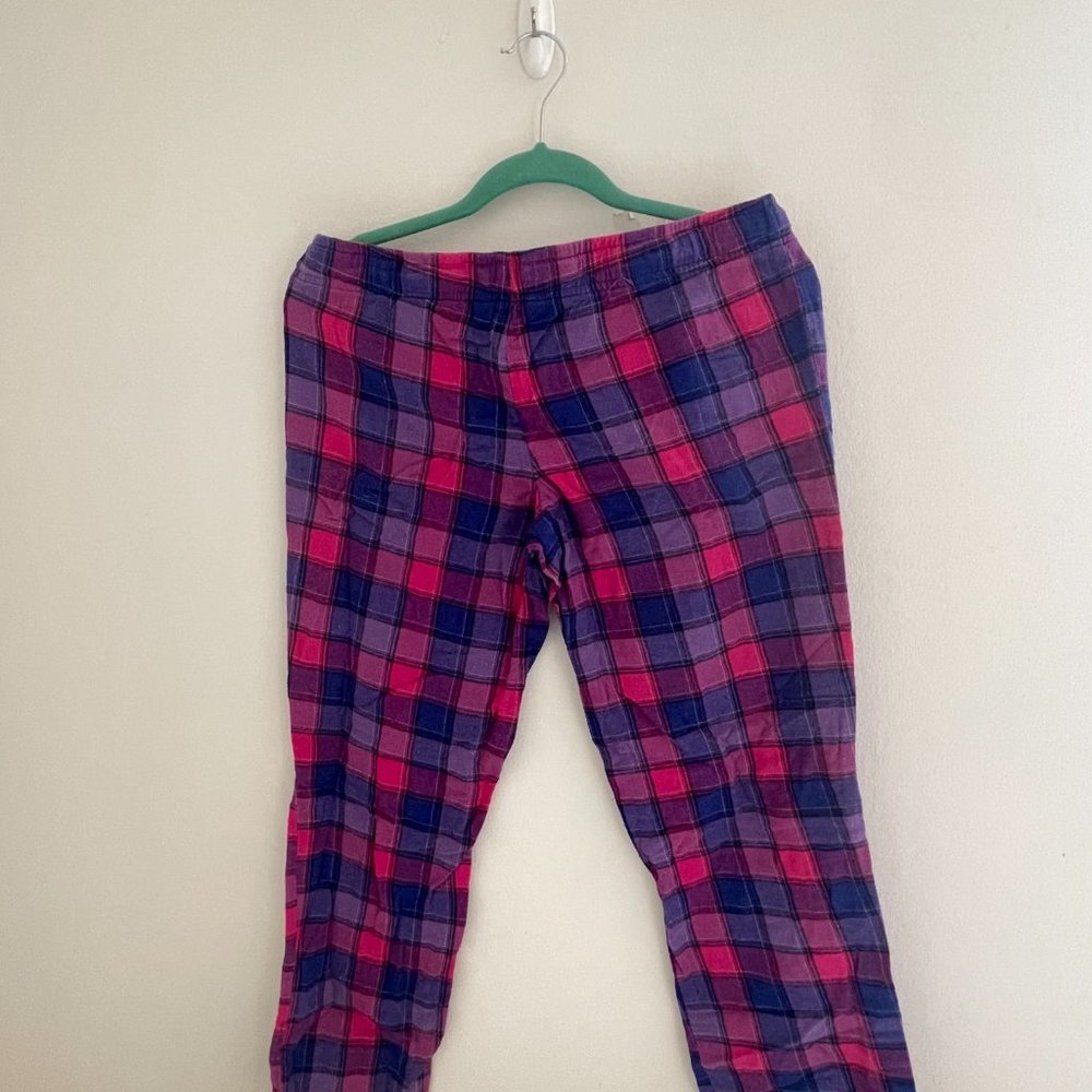 🌸  Women's Purple and Pink Square Print Sleepwear Pants, S